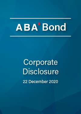 Corporate Disclosure 22 December 2020
