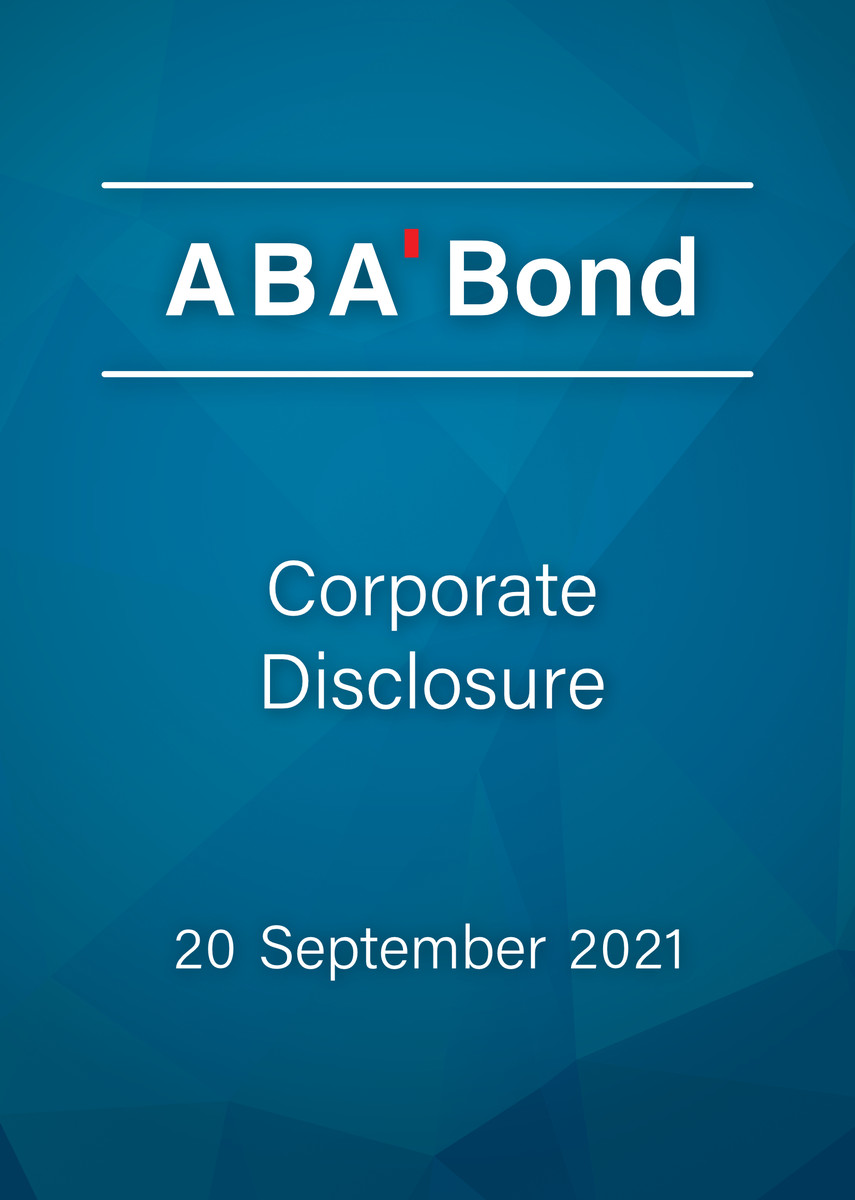 Corporate Disclosure 20 September 2021