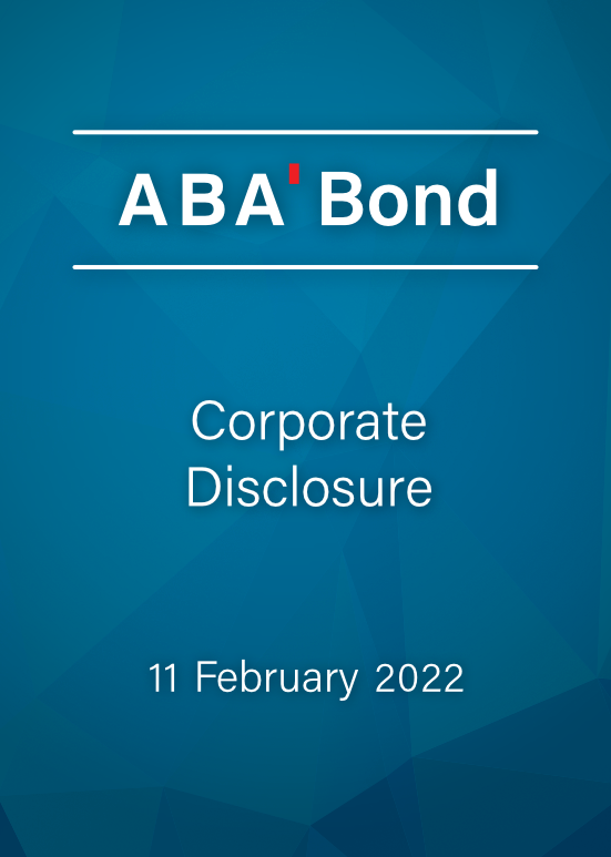Corporate Disclosure 11 February 2022