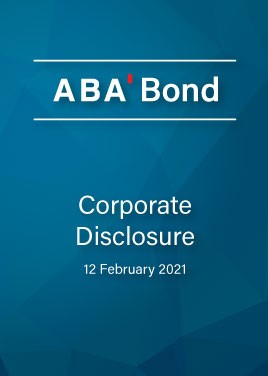 Corporate Disclosure 12 Febuary 2021
