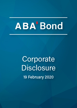 ABA Bond 19 Feb 2020