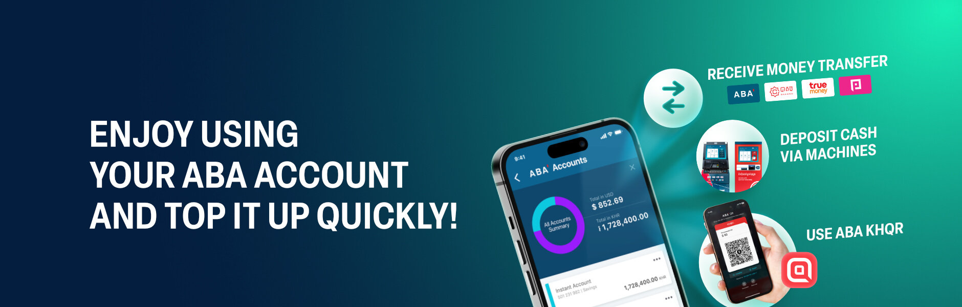How to top up ABA account | ABA Bank Cambodia