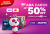 Get​ 50%​ off​ 6-month​ pandapro​ Subscription​ with​ ABA​ Cards