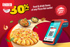 With​ ABA​ Only​ 30%​ Off​ food​ &​ drink​ items​ at​ any​ Pizza​ Hut​ outlet!