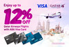 Get up to 12% discount on Qatar Airways flight fares with ABA Visa Card