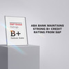 ABA​ Bank​ maintains​ B+/Stable/B​ credit​ rating​ from​ S&P​ Global​ Ratings