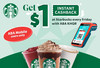 Get $1 cashback instantly at Starbucks every Friday with ABA KHQR