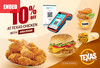 Get​ 10%​ off​ on​ foods​ and​ drinks​ at​ any​ Texas​ Chicken​ outlet​ with​ ABA​ KHQR!