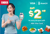 Get a $2 instant discount on your orders with ABA Visa Card