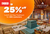 Get​ up​ to​ 25%​ discount​ on​ lunch​ and​ Spa​ treatment​ at​ Anantara​ Angkor​ Resort​ for​ ABA​ Customers