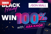 Win 100% cashback when paying with ABA KHQR at AEON Malls during Black Friday