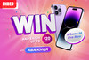 Get​ up​ to​ $20​ cashback​ at​ AEON​ Cambodia​ and​ stand​ a​ chance​ to​ win​ the​ latest​ iPhone​ 14​ Pro​ Max​ with​ ABA​ KHQR!