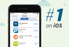 កម្មវិធីABA Mobileក្លាយជាកម្មវិធីដែលស្ថិត ក្នុងលេខរៀងទី1 សំរាប់ប្រព័ន្ធប្រតិបត្តិការ IOS