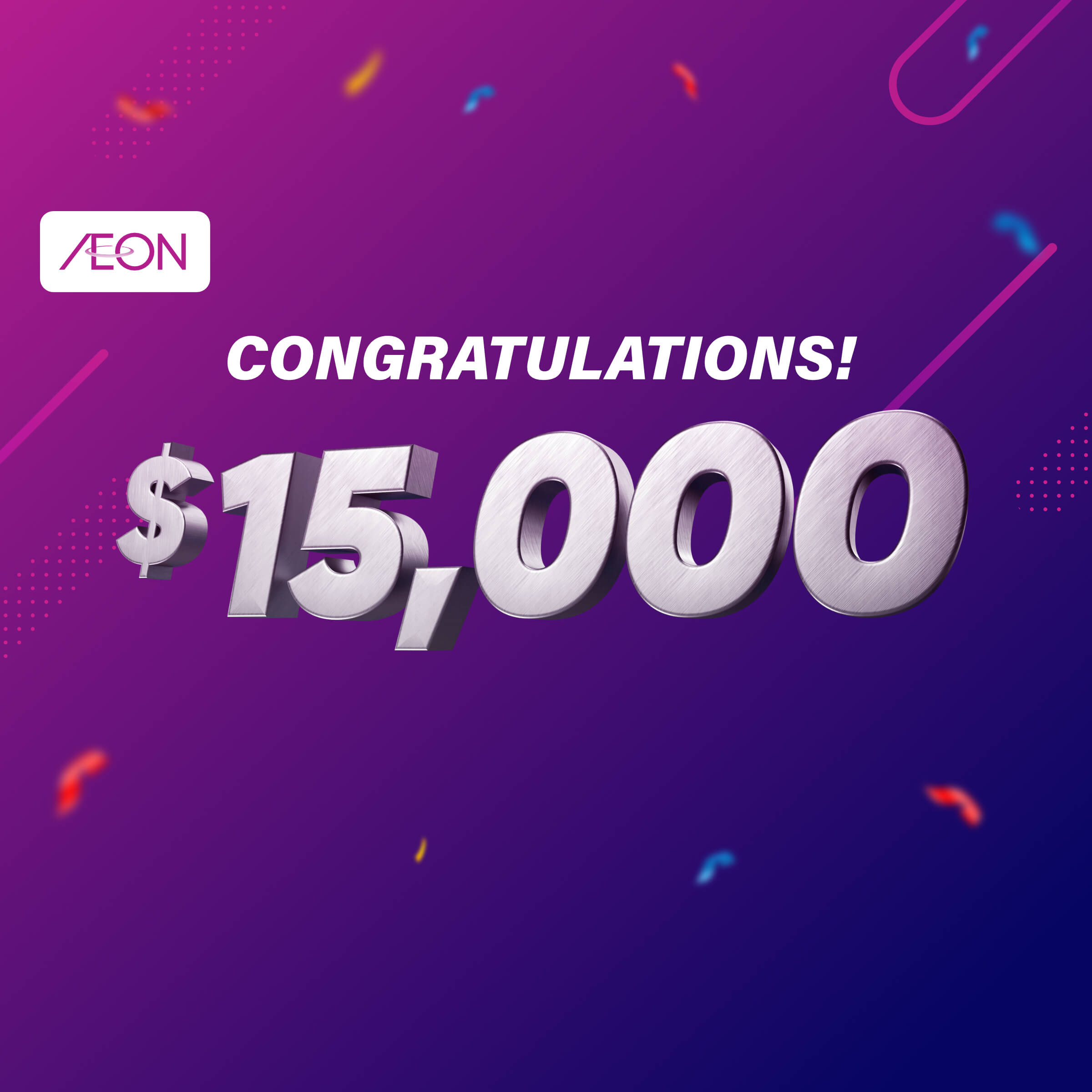 Announcing​ 3,000​ winners​ of​ $5​ cashback​ with​ ABA​ PAY​ at​ AEON​ Supermarket!