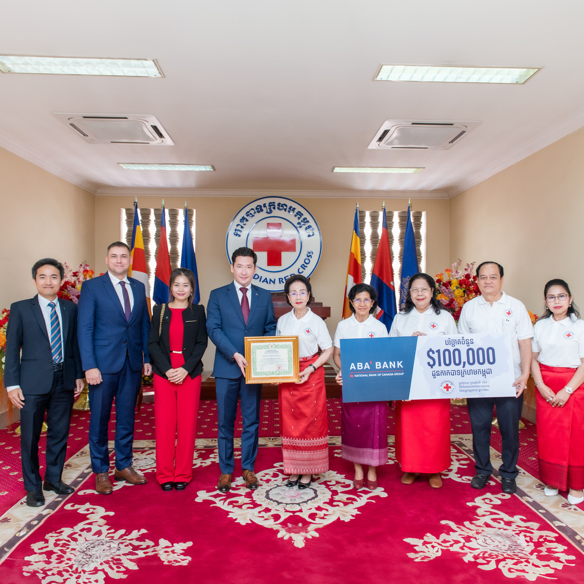 ABA​ commits​ another​ US$100,000​ to​ Cambodian​ Red​ Cross​ for​ its​ vital​ humanitarian​ programs