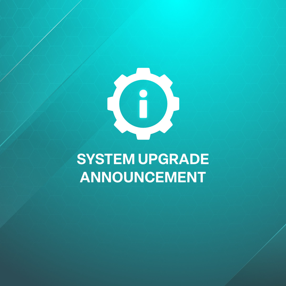 We upgrade our system to serve you better